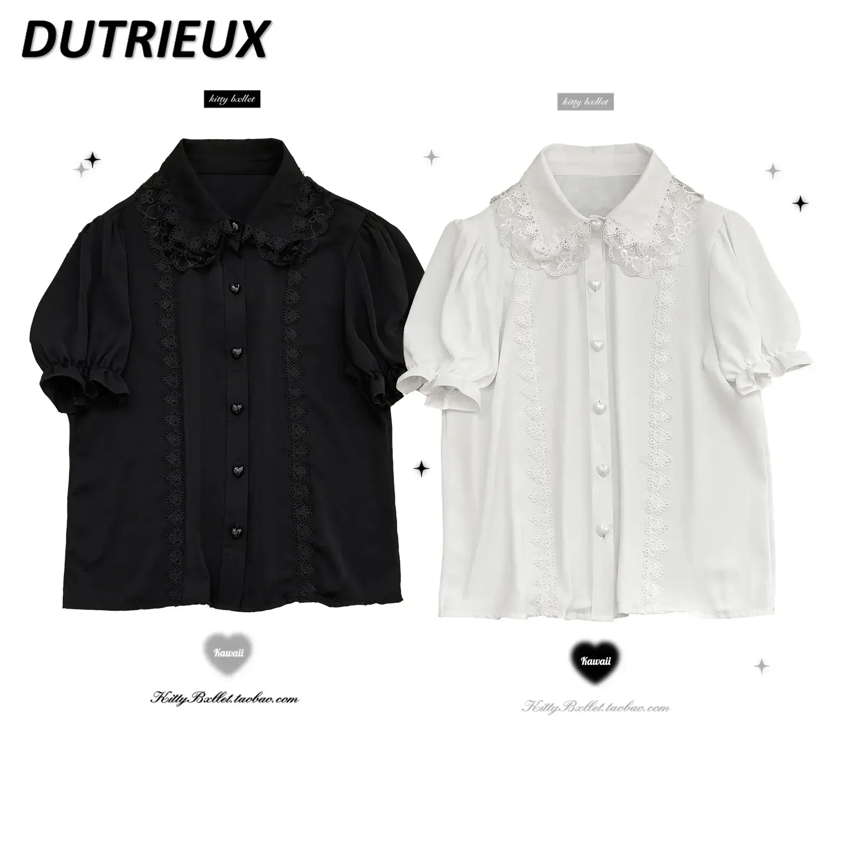 Japanese Style Sweet Casual Shirt Lace Hollow Out Short Sleeve Blouse Summer Women's Top Fashion Blusas Femininas Elegantes
Japanese Style Sweet Casual Shirt Lace Hollow Out Short Sleeve Blouse Summer Women's Top Fashion Blusas Femininas Elegantes