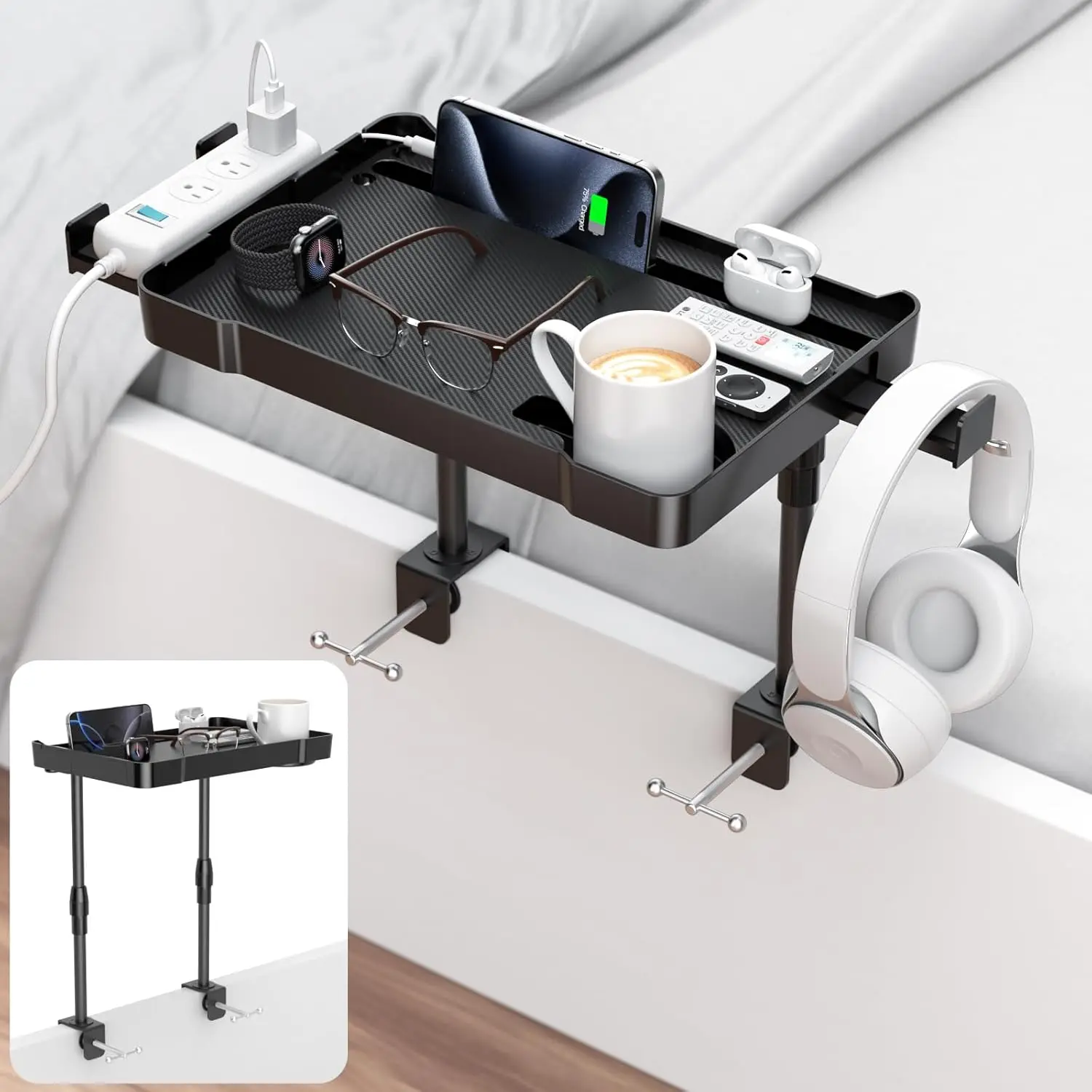 Bedside Shelf Bunk Bed Shelf Bedside Organizer Adjustable Height Top Bunk Bed Accessories Nightstand Tray with Cup Holder
Bedside Shelf Bunk Bed Shelf Bedside Organizer Adjustable Height Top Bunk Bed Accessories Nightstand Tray with Cup Holder