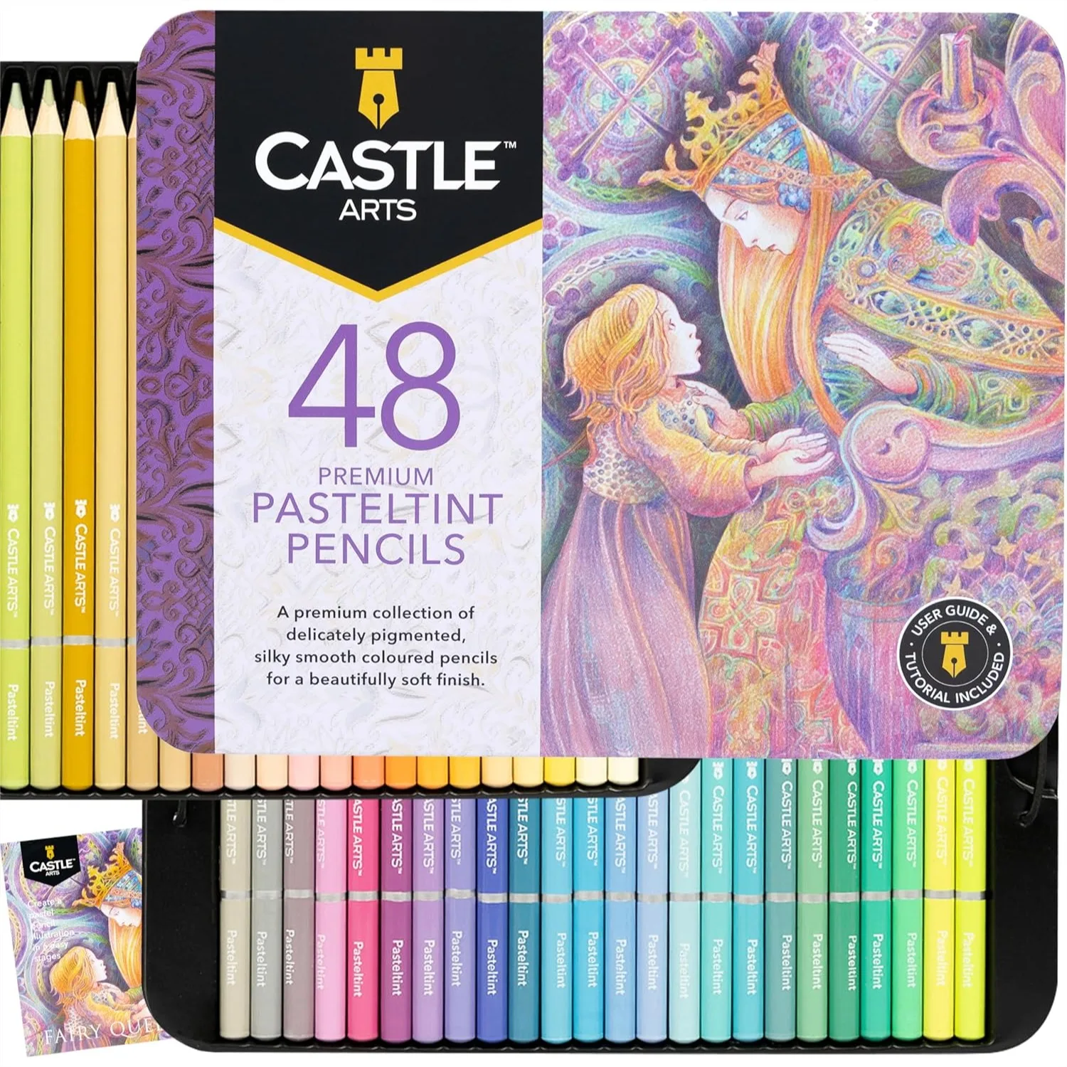 48 Pastel Colored Pencils Tin Set Softer Tones For Adult Artists
48 Pastel Colored Pencils Tin Set Softer Tones For Adult Artists