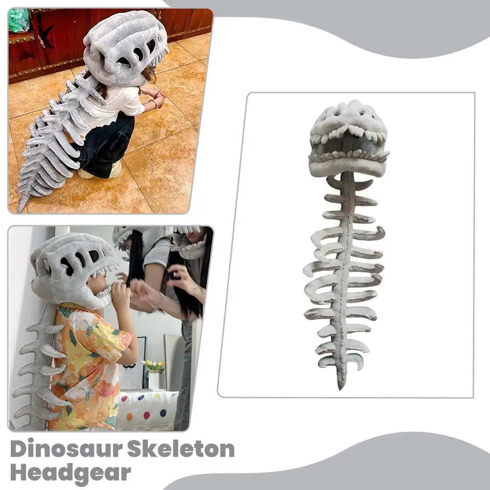 Funny Realistic Dinosaur Skeleton Costume Set 75/115CM Headset Plush Toy Cosplay Headgear Dress up Clothing Creative Gifts
Funny Realistic Dinosaur Skeleton Costume Set 75/115CM Headset Plush Toy Cosplay Headgear Dress up Clothing Creative Gifts