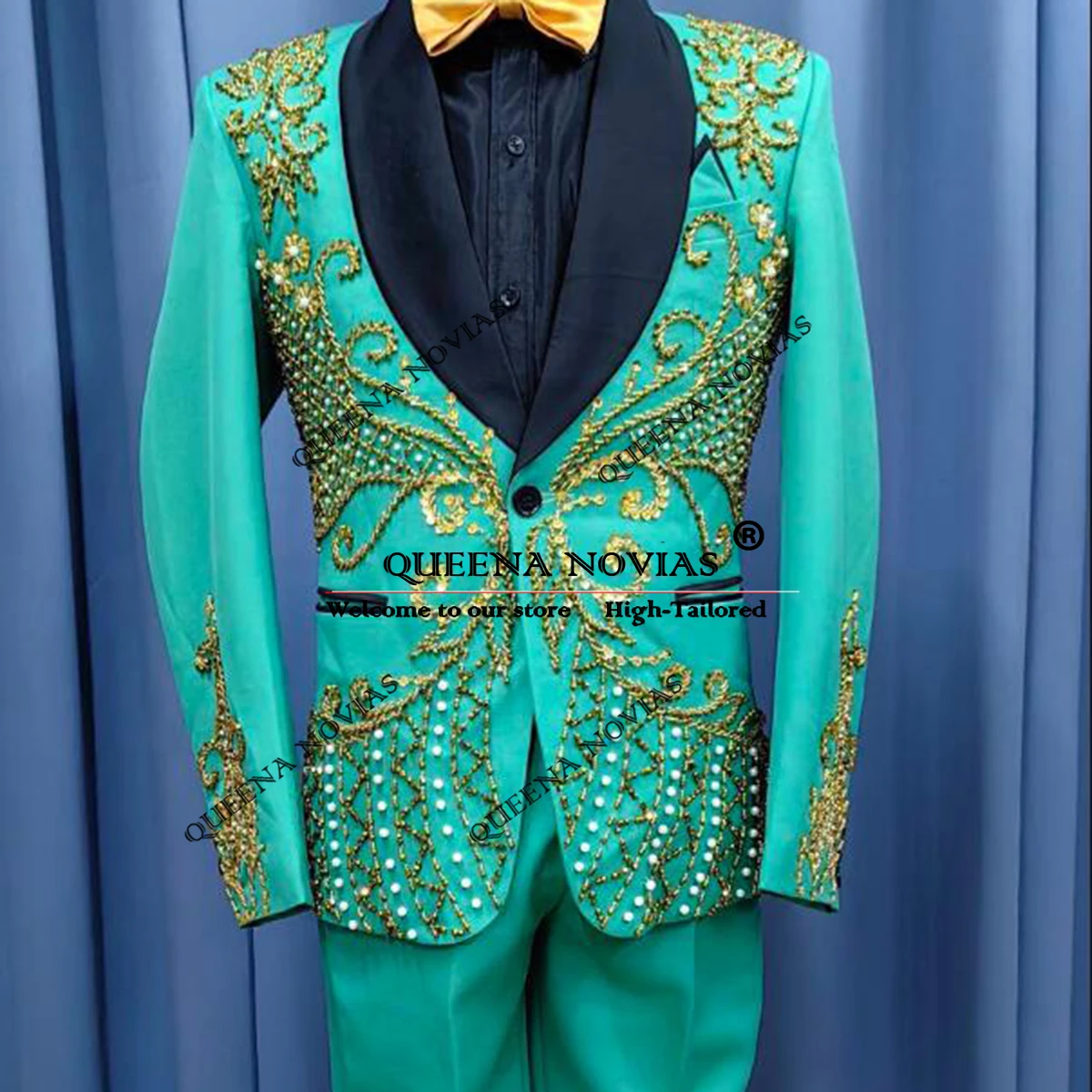 Shiny Beaded Ornament Tuxedos Suit For Man Single Breasted Wedding Groom Prom Blazer Outfits 2 Pieces Sets trajes para hombre
Shiny Beaded Ornament Tuxedos Suit For Man Single Breasted Wedding Groom Prom Blazer Outfits 2 Pieces Sets trajes para hombre
