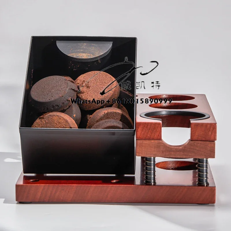 Wood Tamper Stand Knockbox Double-wall Spring-loaded Coffee Barista Tool Organizer Tamping Station Holder Espresso Knock Box
Wood Tamper Stand Knockbox Double-wall Spring-loaded Coffee Barista Tool Organizer Tamping Station Holder Espresso Knock Box