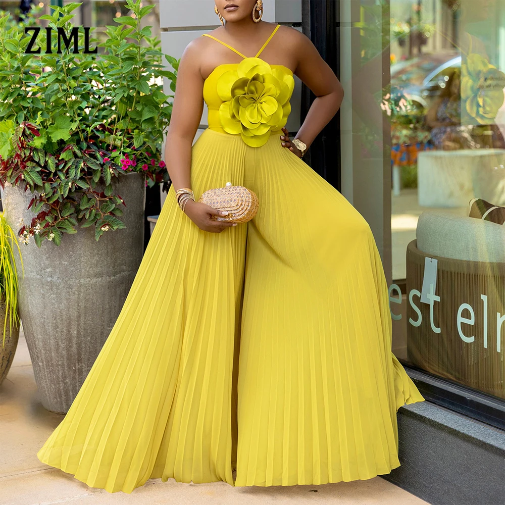 ZIML Solid Spliced Appliques Slimming Jumpsuits For Women V Neck Sleeveless High Waist Patchwork Folds Chic Jumpsuit Female New
ZIML Solid Spliced Appliques Slimming Jumpsuits For Women V Neck Sleeveless High Waist Patchwork Folds Chic Jumpsuit Female New