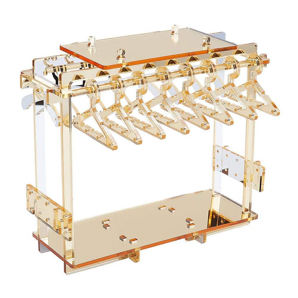 Acrylic Earring Display Stands Clothes Hanger Shaped Earring Organizer Holder with 16Pcs Hangers Gold Finish Product
Acrylic Earring Display Stands Clothes Hanger Shaped Earring Organizer Holder with 16Pcs Hangers Gold Finish Product