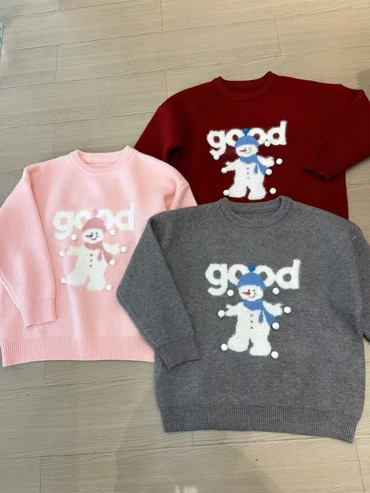 Women Christmas Red Pullover Sweater Vintage Harajuku Y2k Long Sleeves Cashmere Sweaters Aesthetic 2000s Fashion Clothes Autumn
Women Christmas Red Pullover Sweater Vintage Harajuku Y2k Long Sleeves Cashmere Sweaters Aesthetic 2000s Fashion Clothes Autumn