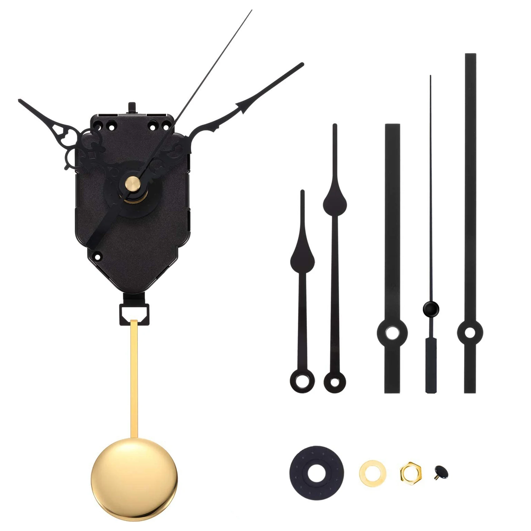 DIY Pendulum Clock Movement Mechanism with 3 Pairs Different Hands Quartz Repair Shaft Wall Clock Kit Parts Replacement
DIY Pendulum Clock Movement Mechanism with 3 Pairs Different Hands Quartz Repair Shaft Wall Clock Kit Parts Replacement