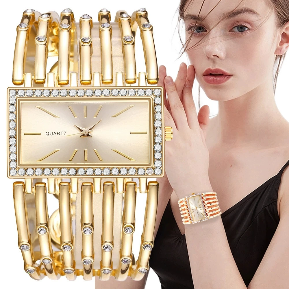 New Fashion Luxury Woman Gold Bracelet Watch Women Big Wide Wristwatches Ladies Stainless Steel Quartz Watches Gifts Reloj Mujer
New Fashion Luxury Woman Gold Bracelet Watch Women Big Wide Wristwatches Ladies Stainless Steel Quartz Watches Gifts Reloj Mujer