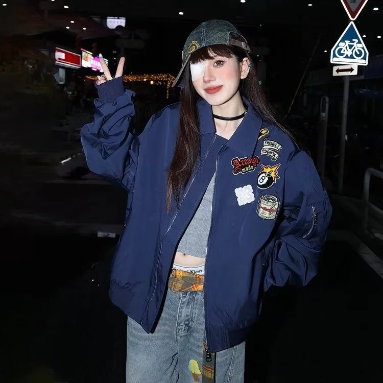 Trendy American High Street Bae Letter Print Baseball Jaet Men's Spring Autumn Loose Match Couples Outerwear Polyester
Trendy American High Street Bae Letter Print Baseball Jaet Men's Spring Autumn Loose Match Couples Outerwear Polyester