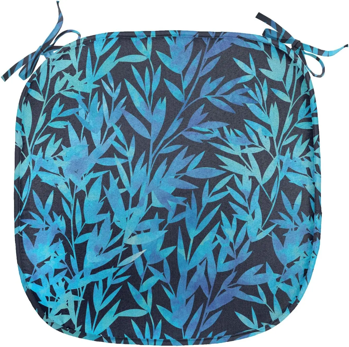 Leaf Print Chair Seating Cushion, Watercolor Hawaiian Inspired Nature Exotic Silhouettes On Dark Back, Anti-Slip Seat Padding
Leaf Print Chair Seating Cushion, Watercolor Hawaiian Inspired Nature Exotic Silhouettes On Dark Back, Anti-Slip Seat Padding