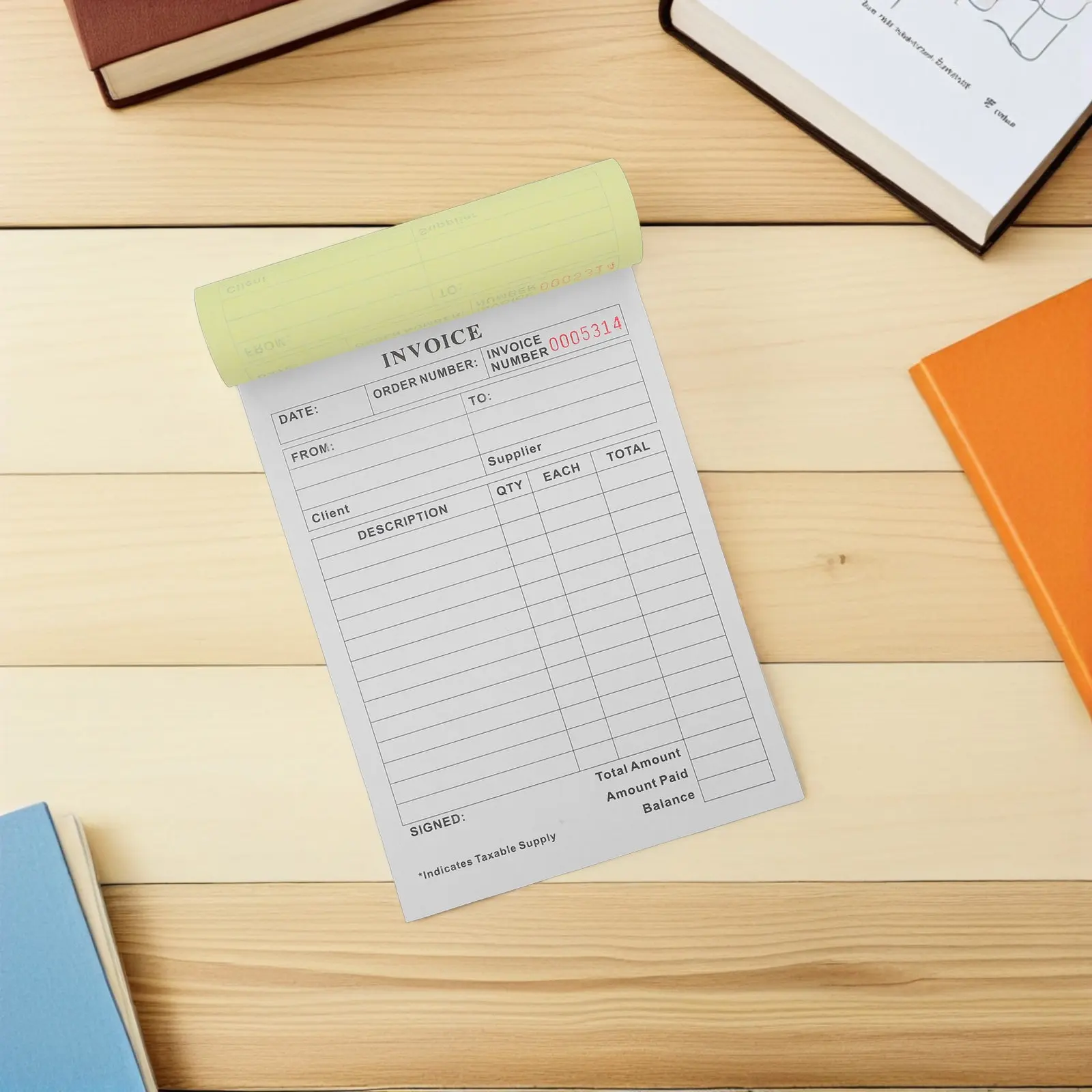 2-Part Carbonless Sales Invoice Booklet 8.3x6 for Small Business Pre-Printed Order Forms Receipt Pad for Efficient Order
2-Part Carbonless Sales Invoice Booklet 8.3x6 for Small Business Pre-Printed Order Forms Receipt Pad for Efficient Order