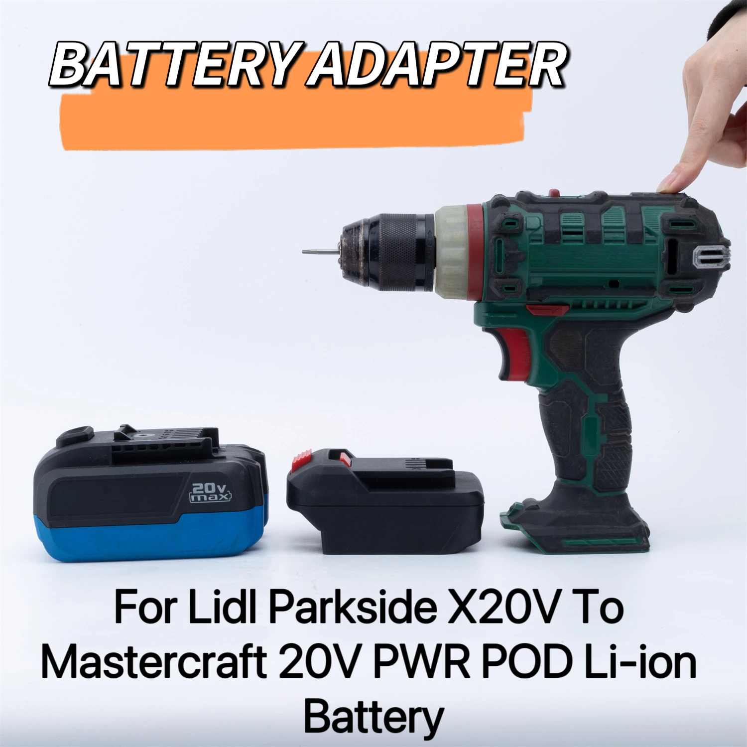 For Mastercraft 20v PWR POD Battery Li-Ion Adapter/Converter To Lidl Parkside X20V Cordless Portable Power Series Tool Accessory
For Mastercraft 20v PWR POD Battery Li-Ion Adapter/Converter To Lidl Parkside X20V Cordless Portable Power Series Tool Accessory