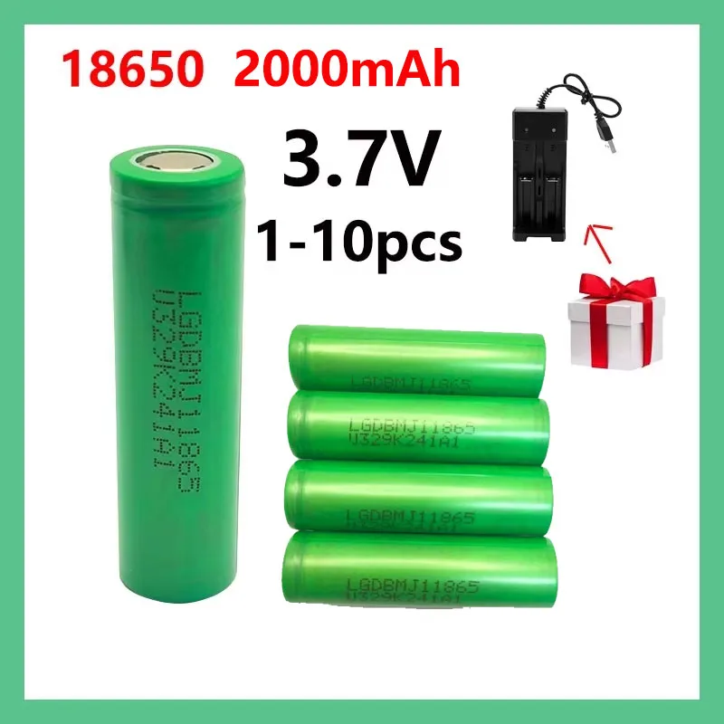 Original 18650 lithium battery 2000mAh 3.7V rechargeable battery flashlight battery toy/charging
Original 18650 lithium battery 2000mAh 3.7V rechargeable battery flashlight battery toy/charging