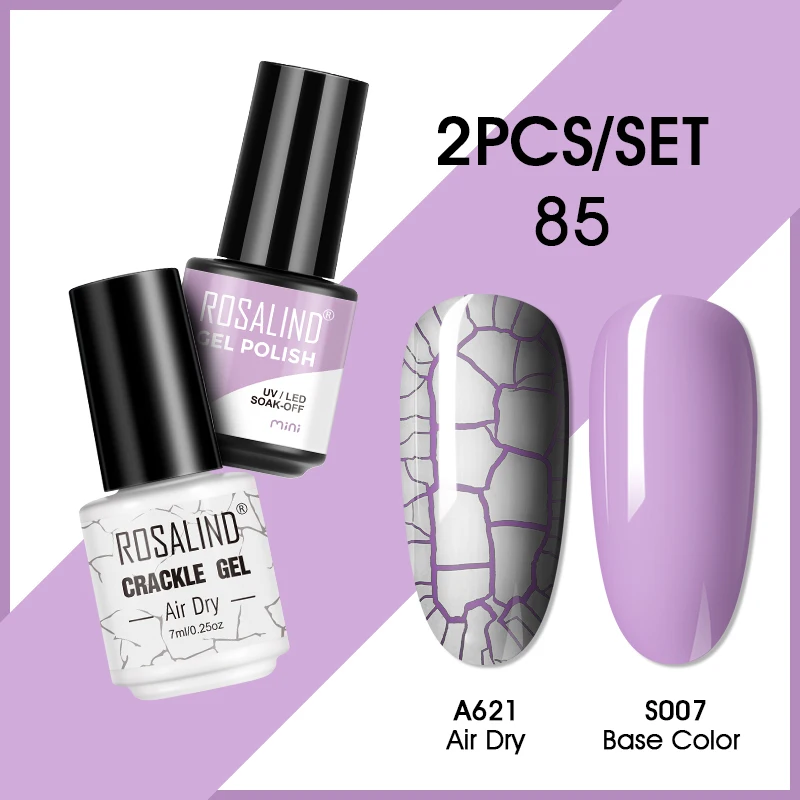 ROSALIND 7ml 2Pcs Set Crackle Gel Nail Polish Manicure Art Designed By Yourself Vernis Semi Permanent Top And Base Need UV LED
ROSALIND 7ml 2Pcs Set Crackle Gel Nail Polish Manicure Art Designed By Yourself Vernis Semi Permanent Top And Base Need UV LED