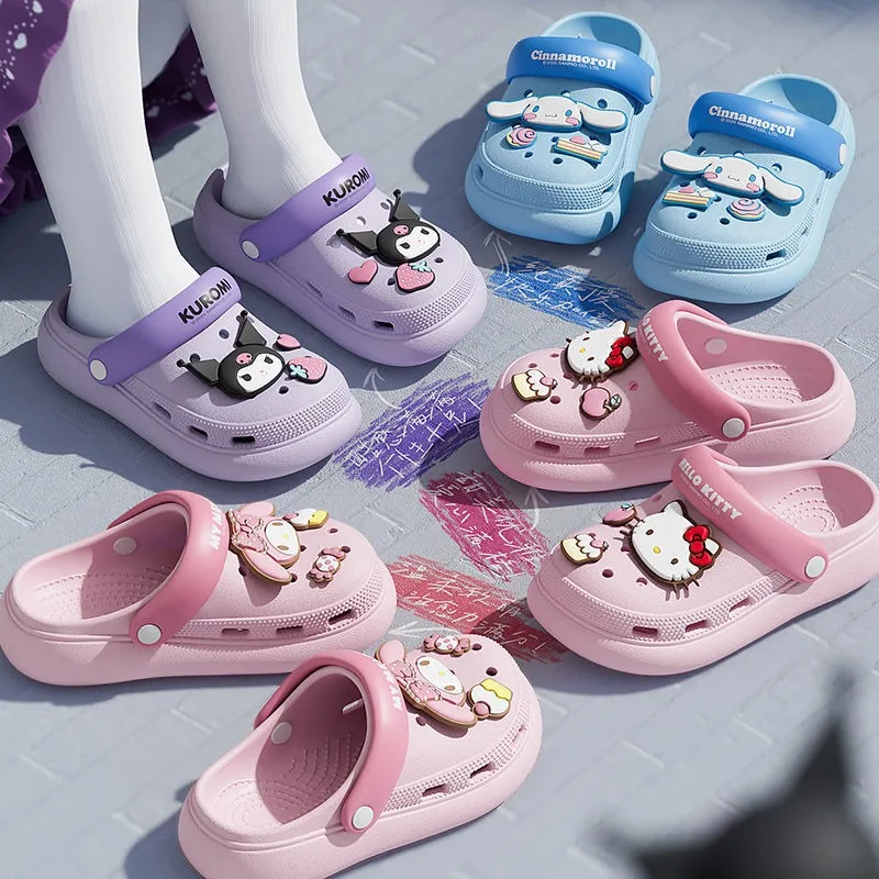 Sanrio Hello Kitty Kid Cave Shoes My Melody, милые Cinnamoroll Kuromi, летние нескользящие тапочки для мальчиков и девочек, пляжные сандалии, подарки
Sanrio Hello Kitty Kid Cave Shoes My Melody, милые Cinnamoroll Kuromi, летние нескользящие тапочки для мальчиков и девочек, пляжные сандалии, подарки