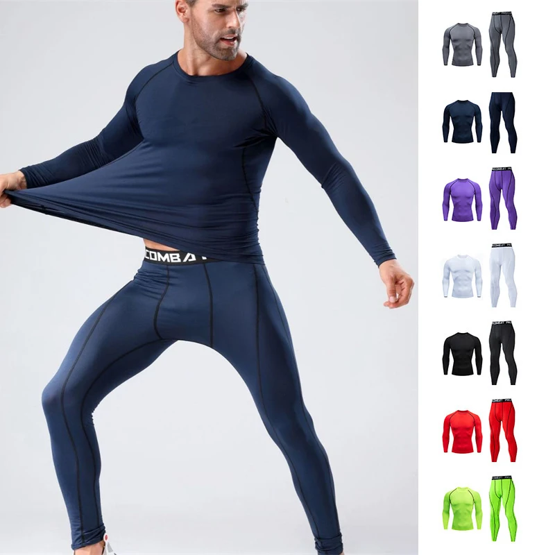 Men Running Set Gym Jogging High Elasticity Thermo underwear Second skin Compression Fitness Tights Male Quick dry Track suit
Men Running Set Gym Jogging High Elasticity Thermo underwear Second skin Compression Fitness Tights Male Quick dry Track suit