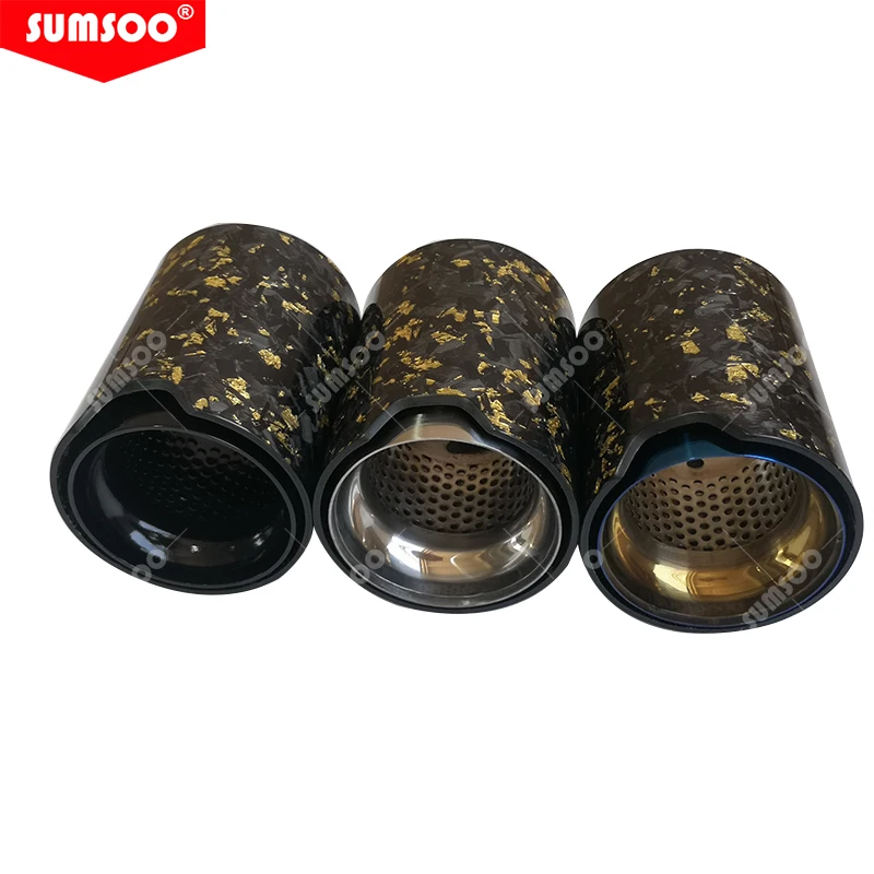 SUMSOO Foil gold Forged Carbon Fiber Exhaust tip Black stainless Pipe for BMW M2 M3 M4 M135i M235i M140i M240i M335i M340i M435i
SUMSOO Foil gold Forged Carbon Fiber Exhaust tip Black stainless Pipe for BMW M2 M3 M4 M135i M235i M140i M240i M335i M340i M435i
