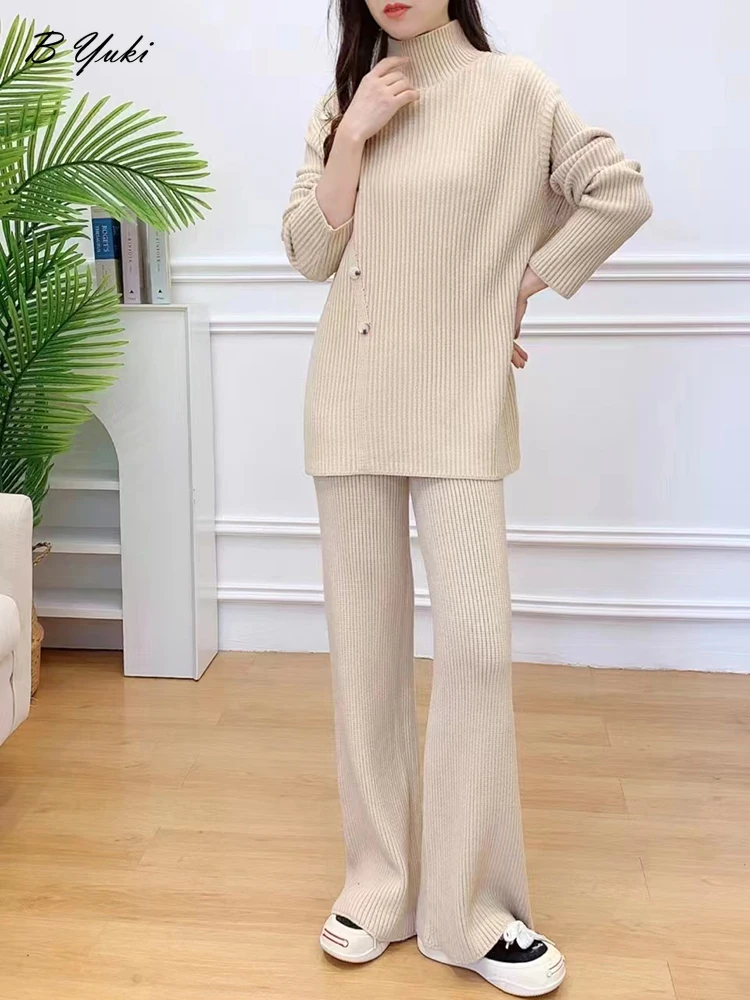 Blessyuki Loose Knitted Sweaters Suit Womens Two Peice Sets 2023 Autumn Winter New Casual Solid Sweater and High waist Pants Set
Blessyuki Loose Knitted Sweaters Suit Womens Two Peice Sets 2023 Autumn Winter New Casual Solid Sweater and High waist Pants Set