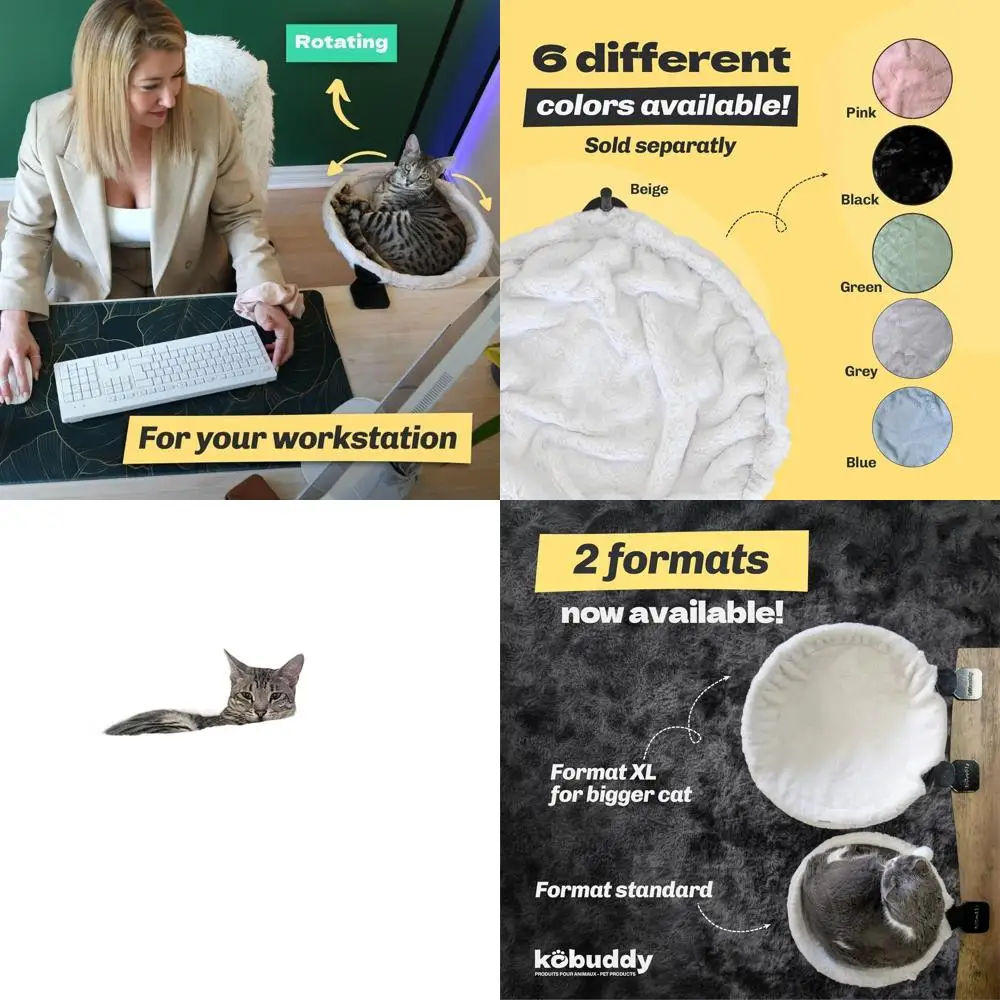 Ergonomic Desk Cat Bed for Work-at-Home Professionals, Gamers, and Office Workers – Sturdy Desk Support, Comfortable Pet Bed, Ea
Ergonomic Desk Cat Bed for Work-at-Home Professionals, Gamers, and Office Workers – Sturdy Desk Support, Comfortable Pet Bed, Ea