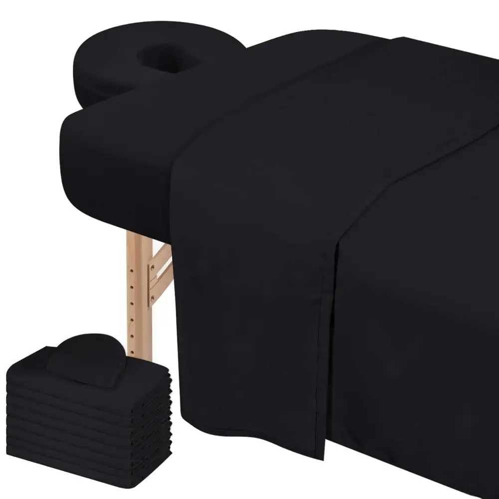 3 шт., новый набор простыней для массажного стола премиум-класса, черный, серый чехол для массажного стола из микрофибры, удобная дышащая простыня 
3 шт., новый набор простыней для массажного стола премиум-класса, черный, серый чехол для массажного стола из микрофибры, удобная дышащая простыня