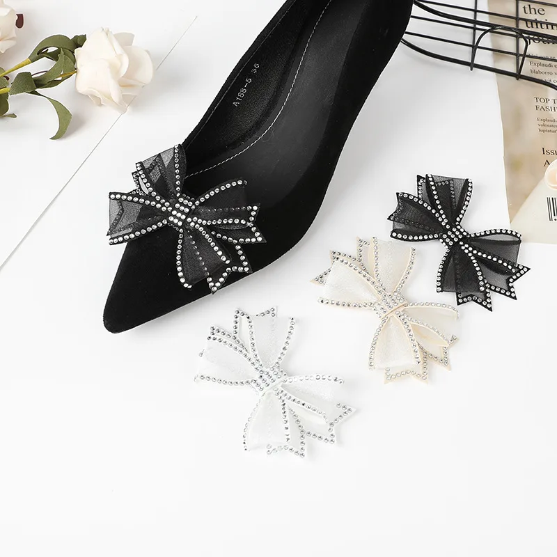 2Pcs Shoe Detachable Rhinestone Bowknot Wedding Bride Shoes Decoration Women High Heel Charms Bows Shoes Accessories
2Pcs Shoe Detachable Rhinestone Bowknot Wedding Bride Shoes Decoration Women High Heel Charms Bows Shoes Accessories