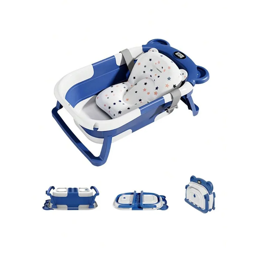 Ubravoo Bath Tub With Drain Hole, Double Foldable Toddler Bathtub With Soft Cushion Pad, Portable Travel Bathtub Built In Anti-
Ubravoo Bath Tub With Drain Hole, Double Foldable Toddler Bathtub With Soft Cushion Pad, Portable Travel Bathtub Built In Anti-