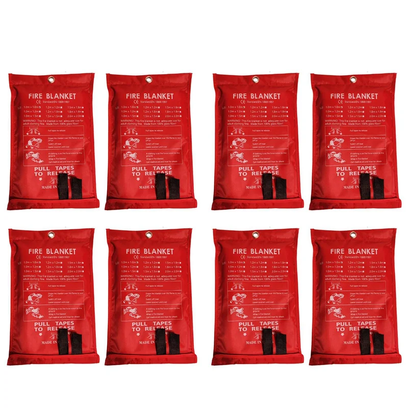 8PCS Emergency Fire Blanket, Fire Blanket, Fire Suppression Blanket For Kitchen, Grill, Fireplace (39.4Inch X 39.4Inch)
8PCS Emergency Fire Blanket, Fire Blanket, Fire Suppression Blanket For Kitchen, Grill, Fireplace (39.4Inch X 39.4Inch)