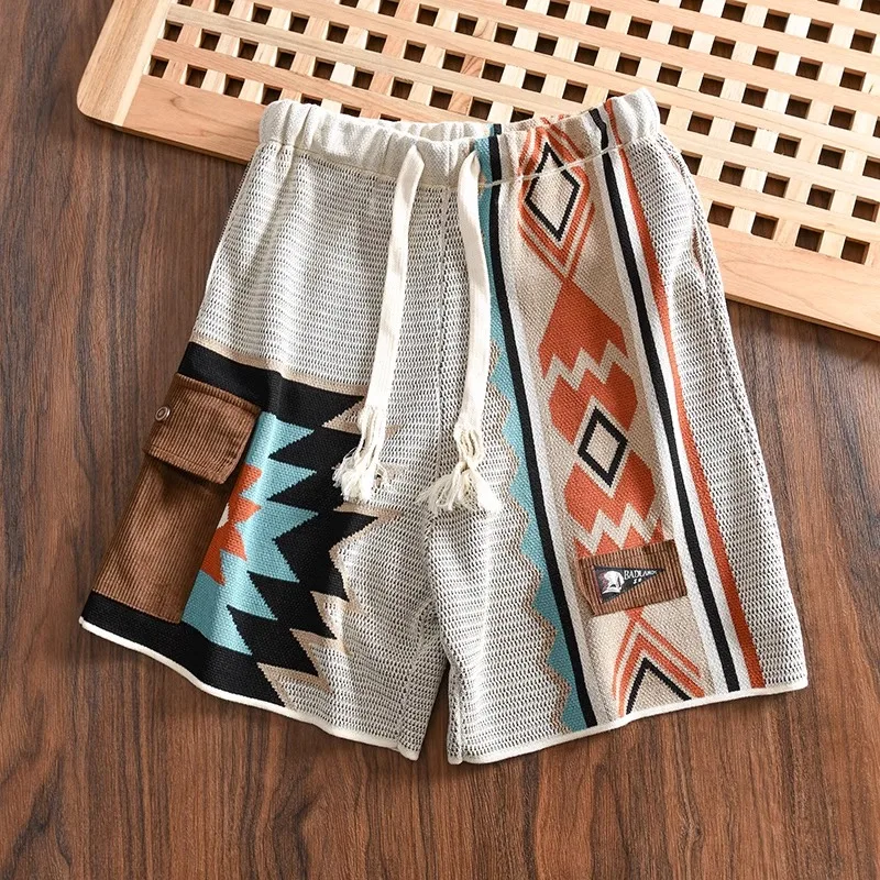 High Street American Navajo Ethnic Sle 3D Contrast Color Knitted Casual Retro Silk Cotton orts Trendy Straight Leg orts
High Street American Navajo Ethnic Sle 3D Contrast Color Knitted Casual Retro Silk Cotton orts Trendy Straight Leg orts