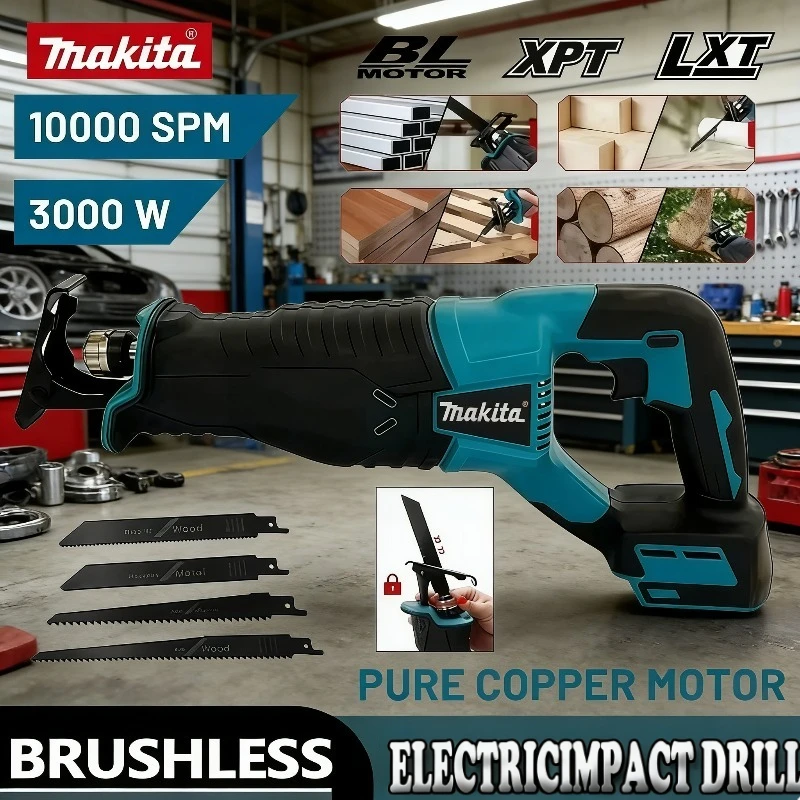 Аккумуляторная сабельная пила Makita для 18-вольтовых батарей, бесщеточная, портативная, электроинструмент
Аккумуляторная сабельная пила Makita для 18-вольтовых батарей, бесщеточная, портативная, электроинструмент