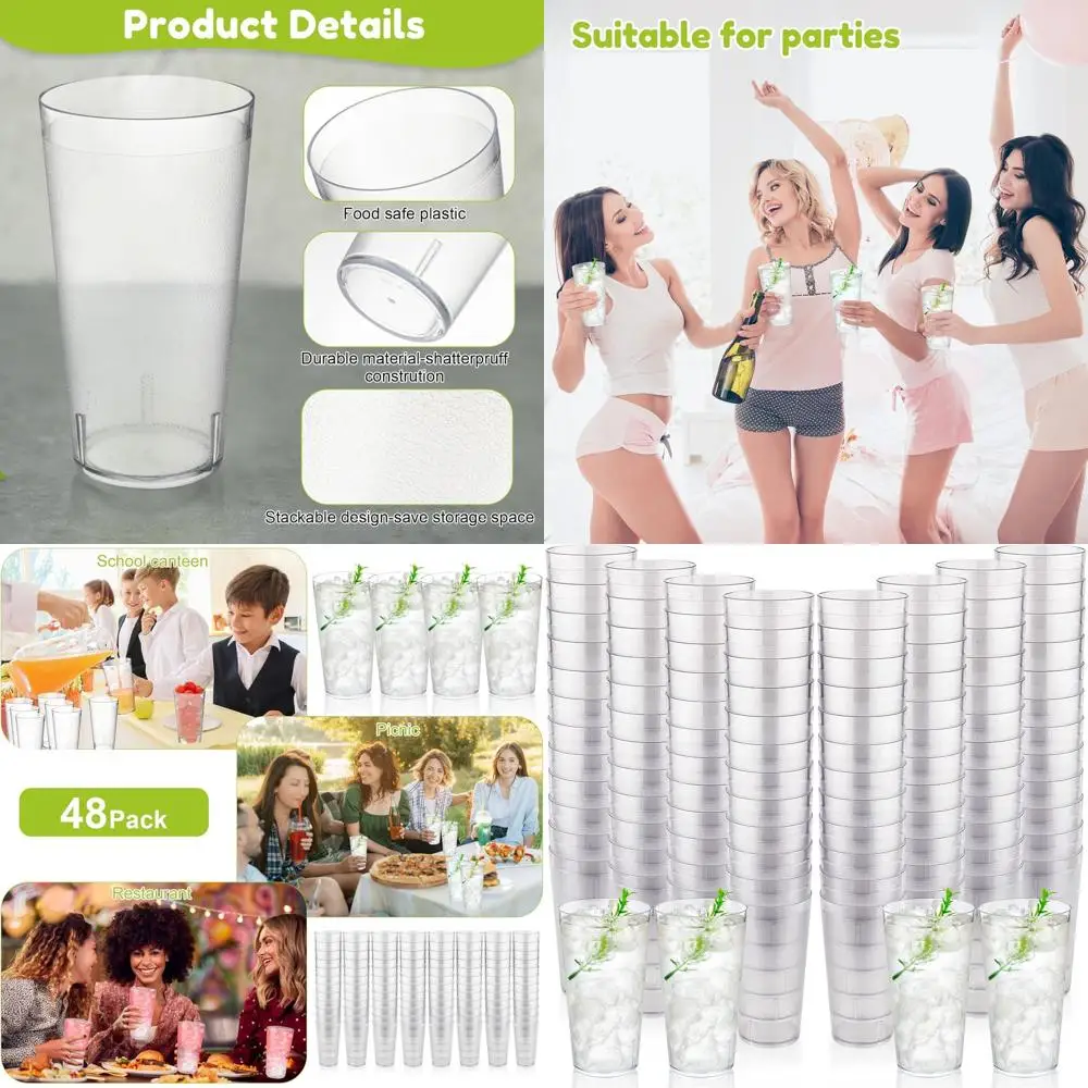 Штабелируемые матовые пластиковые стаканы на 20 унций, многоразовые ресторанные стаканы для напитков, прозрачные
Штабелируемые матовые пластиковые стаканы на 20 унций, многоразовые ресторанные стаканы для напитков, прозрачные