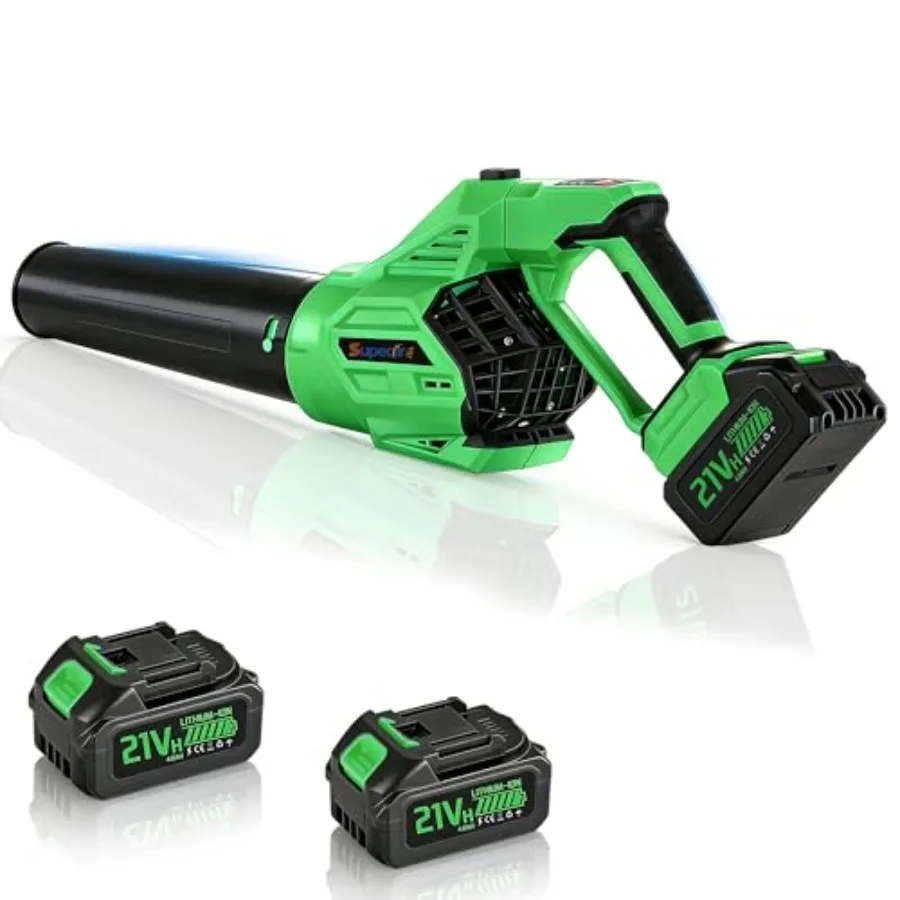 Cordless leaf blower for lawn patio and snow cleanup; 21V lithium-ion; black and gray; 750CFM/260MPH 3-speed control includes 2
Cordless leaf blower for lawn patio and snow cleanup; 21V lithium-ion; black and gray; 750CFM/260MPH 3-speed control includes 2