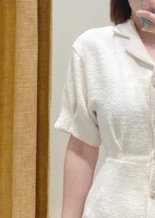 Office Ladies White Elegant Dress Short Sleeve Slim Shirt Fashion Mini Dress for Women
Office Ladies White Elegant Dress Short Sleeve Slim Shirt Fashion Mini Dress for Women
