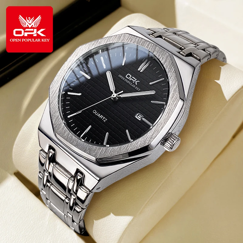 OPK 8139 Luxury Light Mens Watch Original Waterproof HD Luminous Stainless Steel Bracelet Quartz Classic Watches For Men
OPK 8139 Luxury Light Mens Watch Original Waterproof HD Luminous Stainless Steel Bracelet Quartz Classic Watches For Men