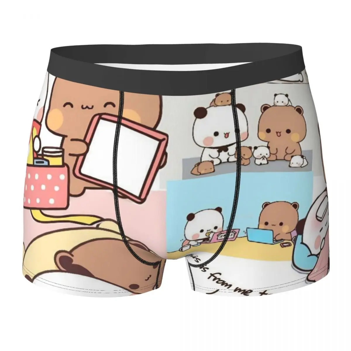 Bubu Dudu, нижнее белье с милым мультяшным медведем, милые трусы-боксеры с принтом Kawaii Panda, мужские шорты-боксеры большого размера
Bubu Dudu, нижнее белье с милым мультяшным медведем, милые трусы-боксеры с принтом Kawaii Panda, мужские шорты-боксеры большого размера