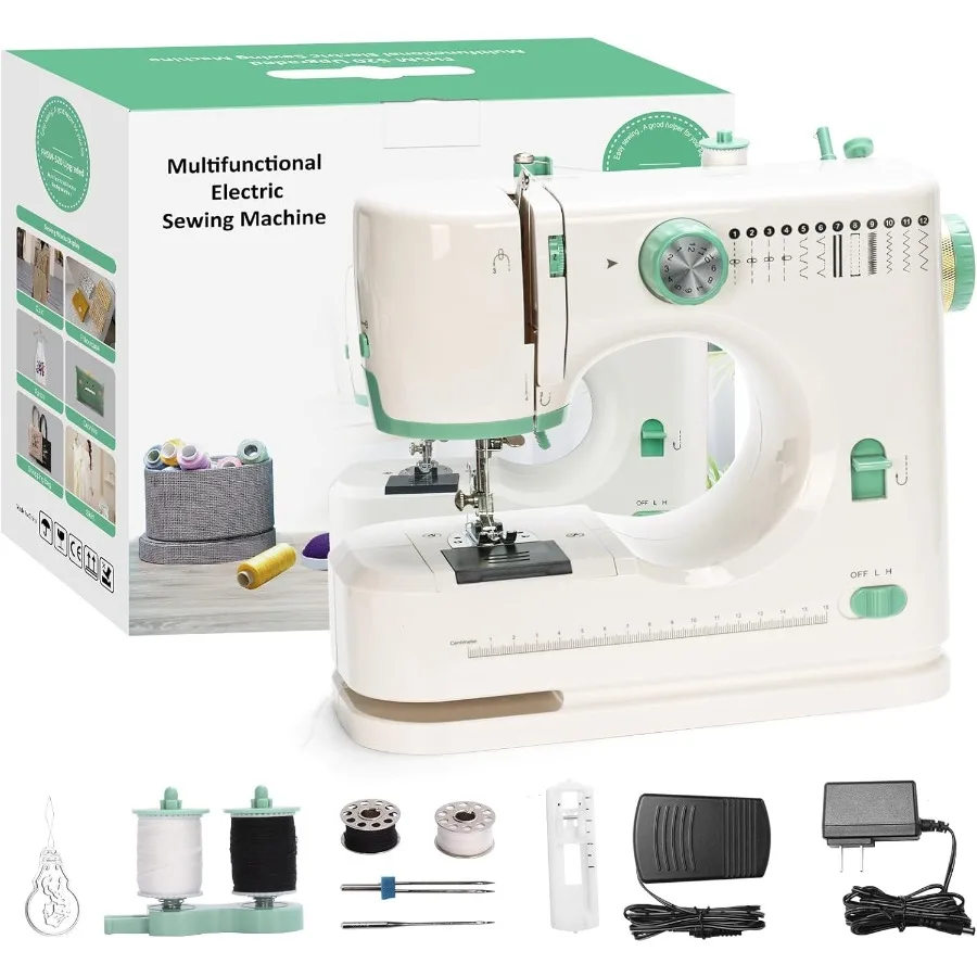 Mini Dual-Speed Sewing Machine Double Needle and Double Thread 12 Stitch Modes Beginner-Friendly Household Sewing Machine ldeal
Mini Dual-Speed Sewing Machine Double Needle and Double Thread 12 Stitch Modes Beginner-Friendly Household Sewing Machine ldeal