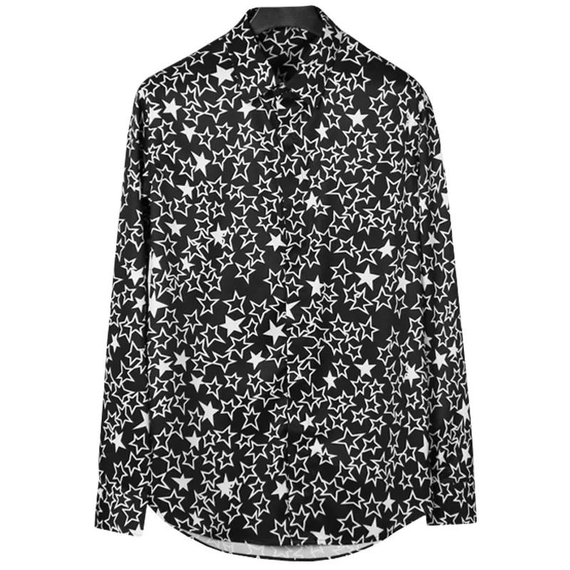 New 2022 Men 3D luxurious Classic Black White Star Print Fashion Silk Casual Shirts Shirt high Pocket Long-sleeves S 2XL #D276
New 2022 Men 3D luxurious Classic Black White Star Print Fashion Silk Casual Shirts Shirt high Pocket Long-sleeves S 2XL #D276