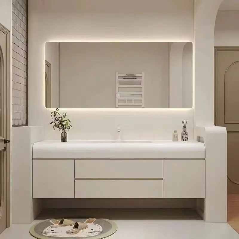 Light Luxury Bathroom Cabinet Simple White Rock Integrated Washbasin Nordic Home Bathroom Vanity Sink Cabinet Bathroom Furniture
Light Luxury Bathroom Cabinet Simple White Rock Integrated Washbasin Nordic Home Bathroom Vanity Sink Cabinet Bathroom Furniture
