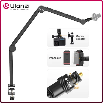VIJIM LS24 Mikrofon Boom Arm Stand Schreibtisch DSLR Kamera Halter Einstellbare Federung Mic Boom Mit 1/4 Schraube Montieren für Aufnahme