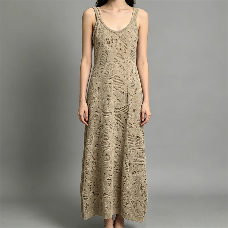 2026 Summer NewSequined Linen Knit Camisole Dress High-Quality Fashionable Casual FauxTwo-Piece Sleeveless LongDress with Lining
2026 Summer NewSequined Linen Knit Camisole Dress High-Quality Fashionable Casual FauxTwo-Piece Sleeveless LongDress with Lining