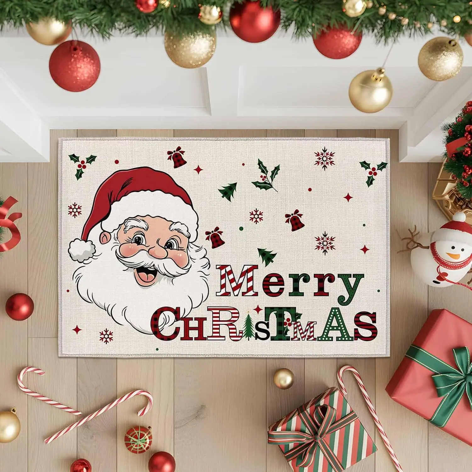 VIKAMA Christmas Santa Claus Indoor Door Mat Merry Christmas Xmas Snow Non Slip Front Door Mat Washable Entryway Rug Home Decor
VIKAMA Christmas Santa Claus Indoor Door Mat Merry Christmas Xmas Snow Non Slip Front Door Mat Washable Entryway Rug Home Decor