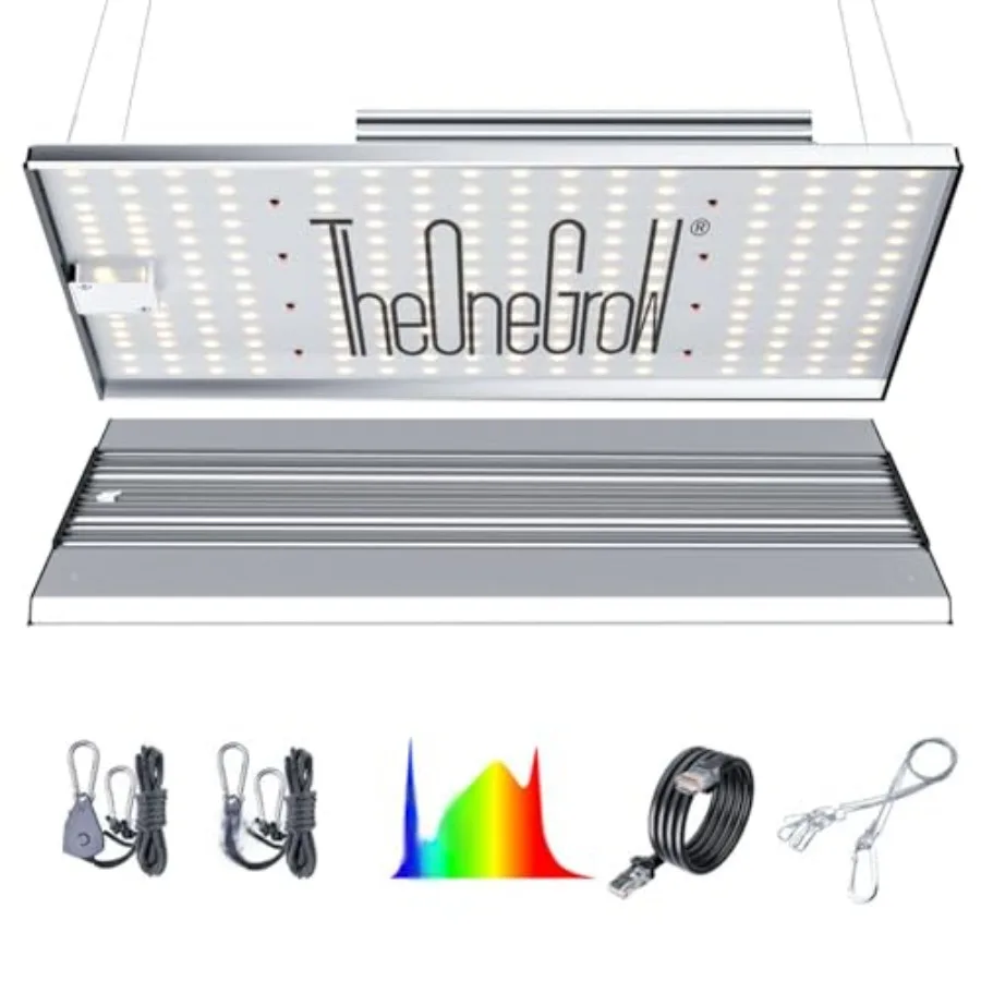 MA1200 Grow Light Full Spectrum 120 Watt Dimmable Plant Light Panel LED Grow Light for Seed Starting Vegetables Bloom Hanging G
MA1200 Grow Light Full Spectrum 120 Watt Dimmable Plant Light Panel LED Grow Light for Seed Starting Vegetables Bloom Hanging G