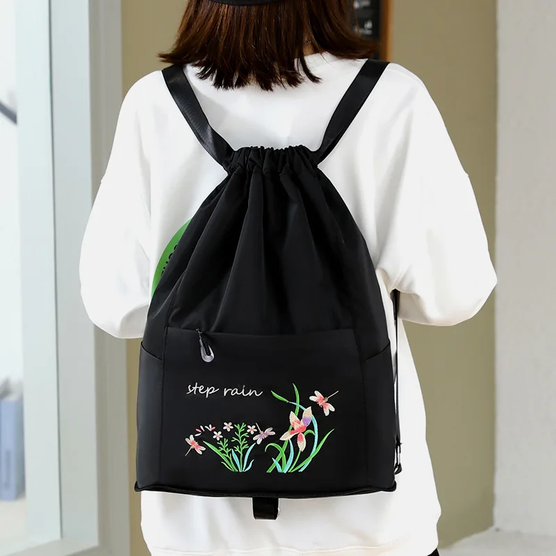 Chinese Style Embroidery Backpack for Women Drawstring Bag Simple Portable Multifunctional Foldable Backpack
Chinese Style Embroidery Backpack for Women Drawstring Bag Simple Portable Multifunctional Foldable Backpack