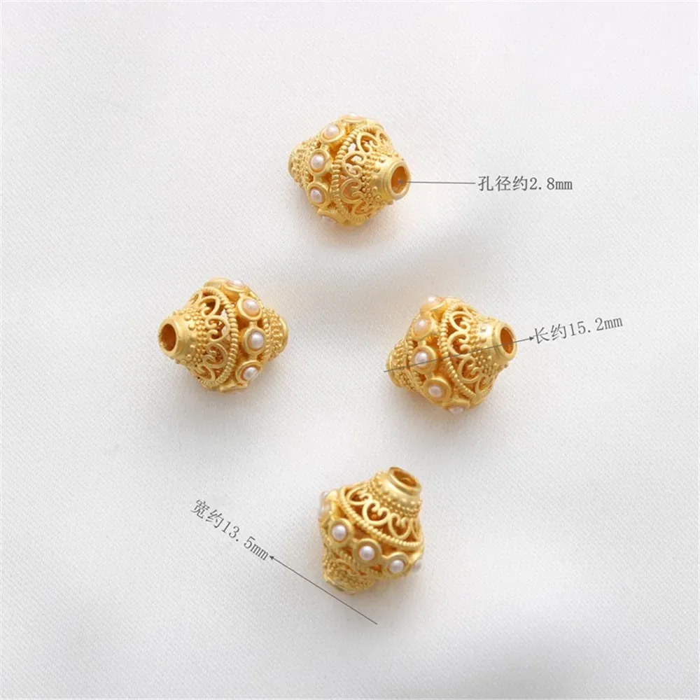 18K Gold Bag Color Matte Gold Beaded Nepal Transfer Bead Partition DIY Handmade Bracelet Necklace Jewelry Accessories
18K Gold Bag Color Matte Gold Beaded Nepal Transfer Bead Partition DIY Handmade Bracelet Necklace Jewelry Accessories
