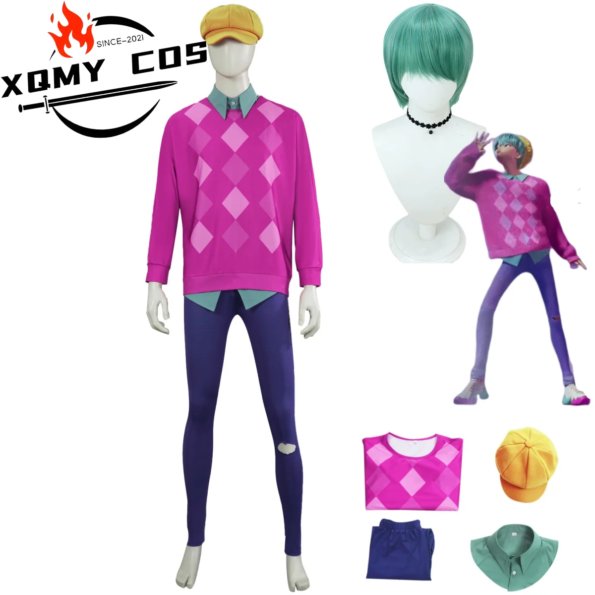 XQAnime Movies Saja Boys Baby Косплей Костюм Boy Band Розовые толстовки с длинными рукавами Топы Брюки Шляпа Парик Мужчина Женщина Хэллоуин Вечеринка Su
XQAnime Movies Saja Boys Baby Косплей Костюм Boy Band Розовые толстовки с длинными рукавами Топы Брюки Шляпа Парик Мужчина Женщина Хэллоуин Вечеринка Su