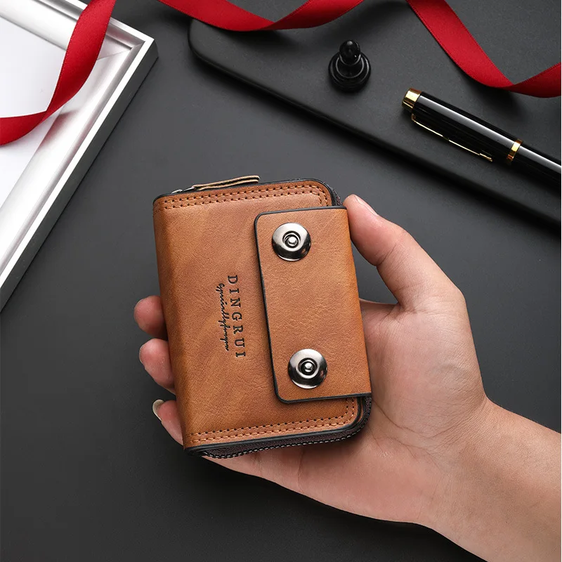 PU leather men short small wallet multi-slot light zipper simple multi-function clasp pocket change wallet
PU leather men short small wallet multi-slot light zipper simple multi-function clasp pocket change wallet