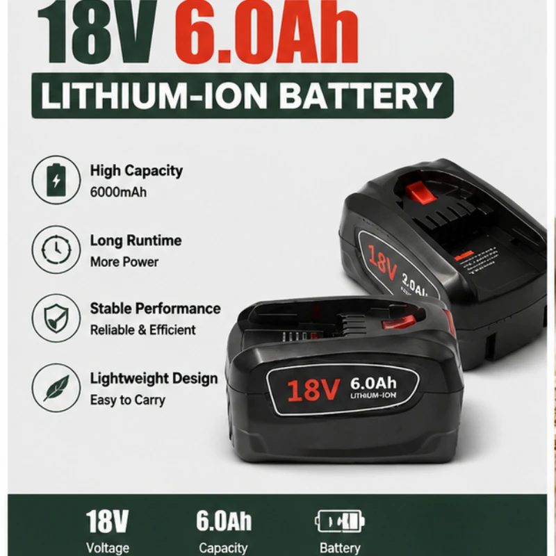 1.5AH-6AH Suitable for FOR BOSCH Green Power Tool Vacuum Cleaner PBA18V European Version PowerPlus C Lithium Battery Pack
1.5AH-6AH Suitable for FOR BOSCH Green Power Tool Vacuum Cleaner PBA18V European Version PowerPlus C Lithium Battery Pack