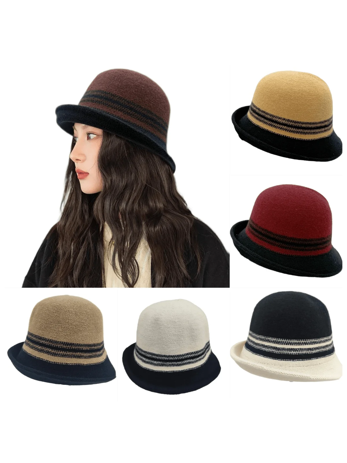 Elegant Retro Turn Up Brim Bucket Hat For Women Autumn Winter Chic British Style
Elegant Retro Turn Up Brim Bucket Hat For Women Autumn Winter Chic British Style