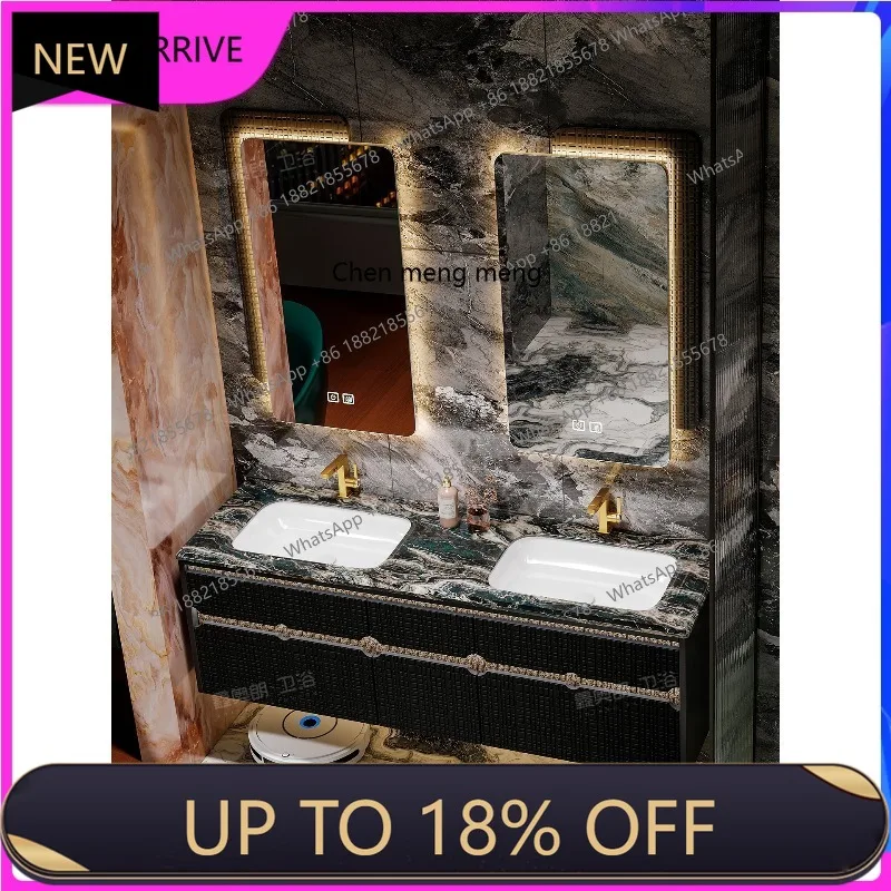 C88 High-end Italian light luxury double basin bathroom cabinet combination bathroom washbasin cabinet
C88 High-end Italian light luxury double basin bathroom cabinet combination bathroom washbasin cabinet