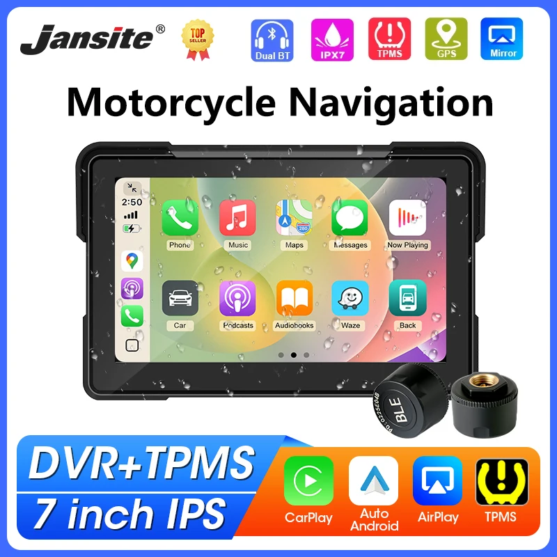 Jansite 7 inch Motorcycle Navigation GPS Wireless CarPlay Android Auto Touch Screen Portable Moto Monitor Support DVR+TPMS
Jansite 7 inch Motorcycle Navigation GPS Wireless CarPlay Android Auto Touch Screen Portable Moto Monitor Support DVR+TPMS