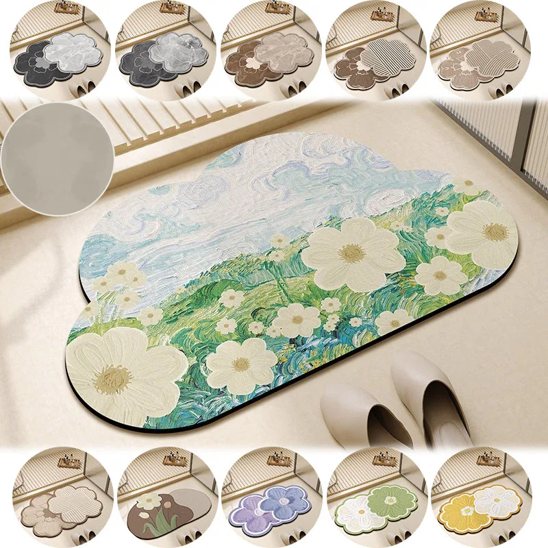 Diatom mud Entrance Floor Mat Anti Slip quick-drying bathroom door floor mat easy to clean dirtresistant Living Room Home Carpet
Diatom mud Entrance Floor Mat Anti Slip quick-drying bathroom door floor mat easy to clean dirtresistant Living Room Home Carpet