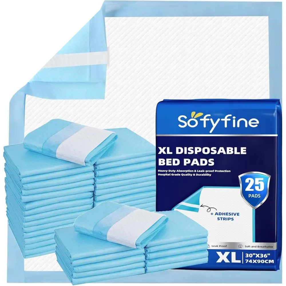 Bed Pads 30x36 Thicken Incontinence Underpads Disposable Heavy Duty Absorbent XL Extra Large Puppy Pee Training Pad 25 Pads
Bed Pads 30x36 Thicken Incontinence Underpads Disposable Heavy Duty Absorbent XL Extra Large Puppy Pee Training Pad 25 Pads